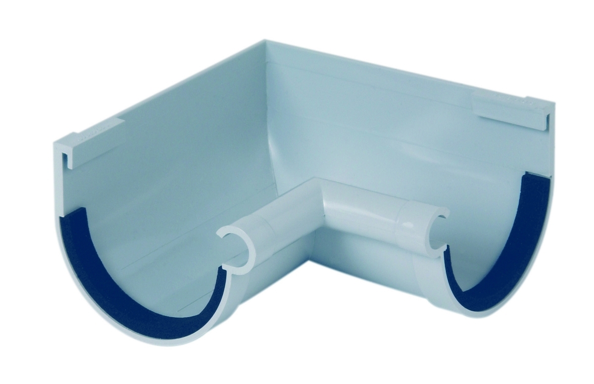 ANGLE INTERIEUR PVC POUR GOUTTIERE 16MM GRISE A JOINT
