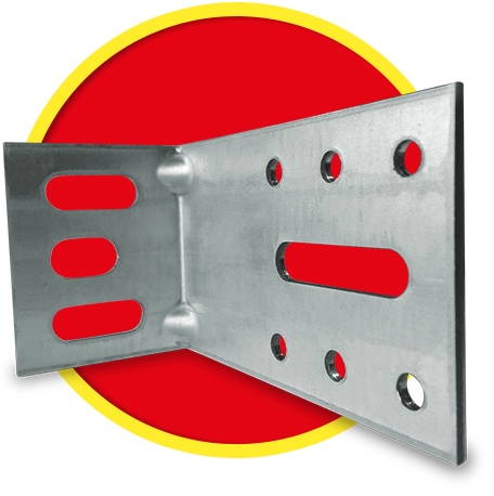 ÉQUERRE DE BARDAGE 10 TROUS Z350 GALVA