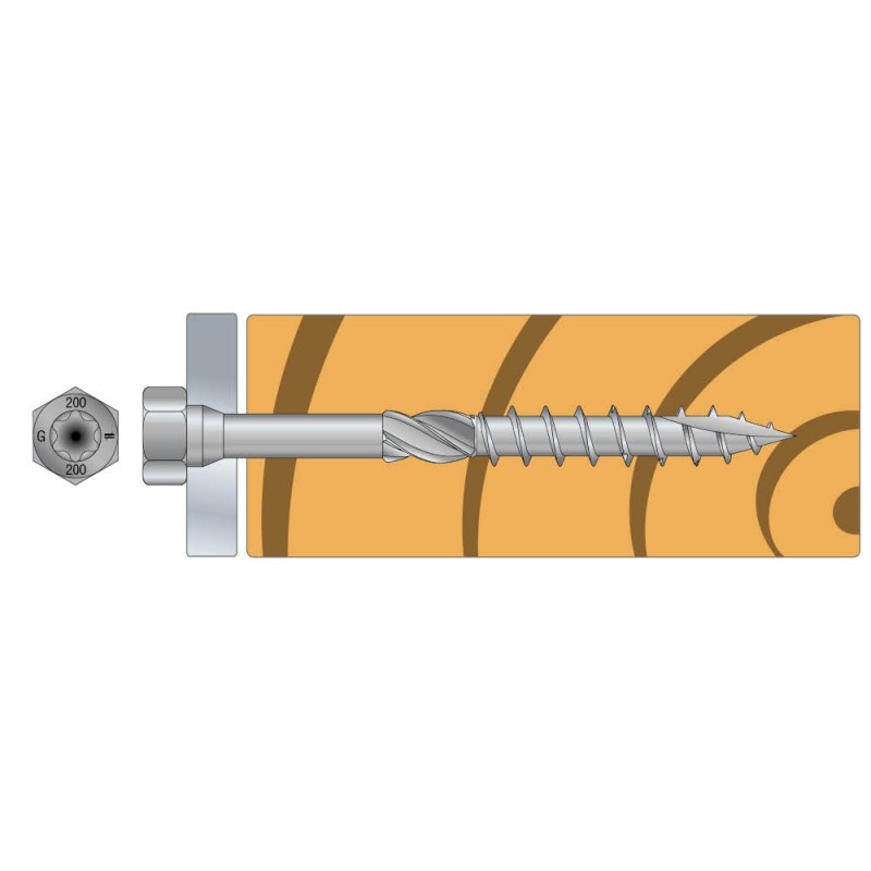 VIS TH / ASSEMBLAGE DE CONNECTEURS SUR ÉLEMENT BOIS