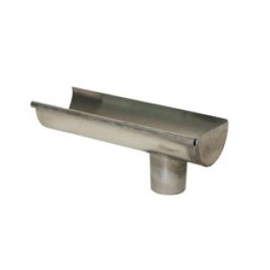 EMBOUT À TALON ET MOIGNON CYLINDRIQUE Ø 80MM ZINC NATUREL