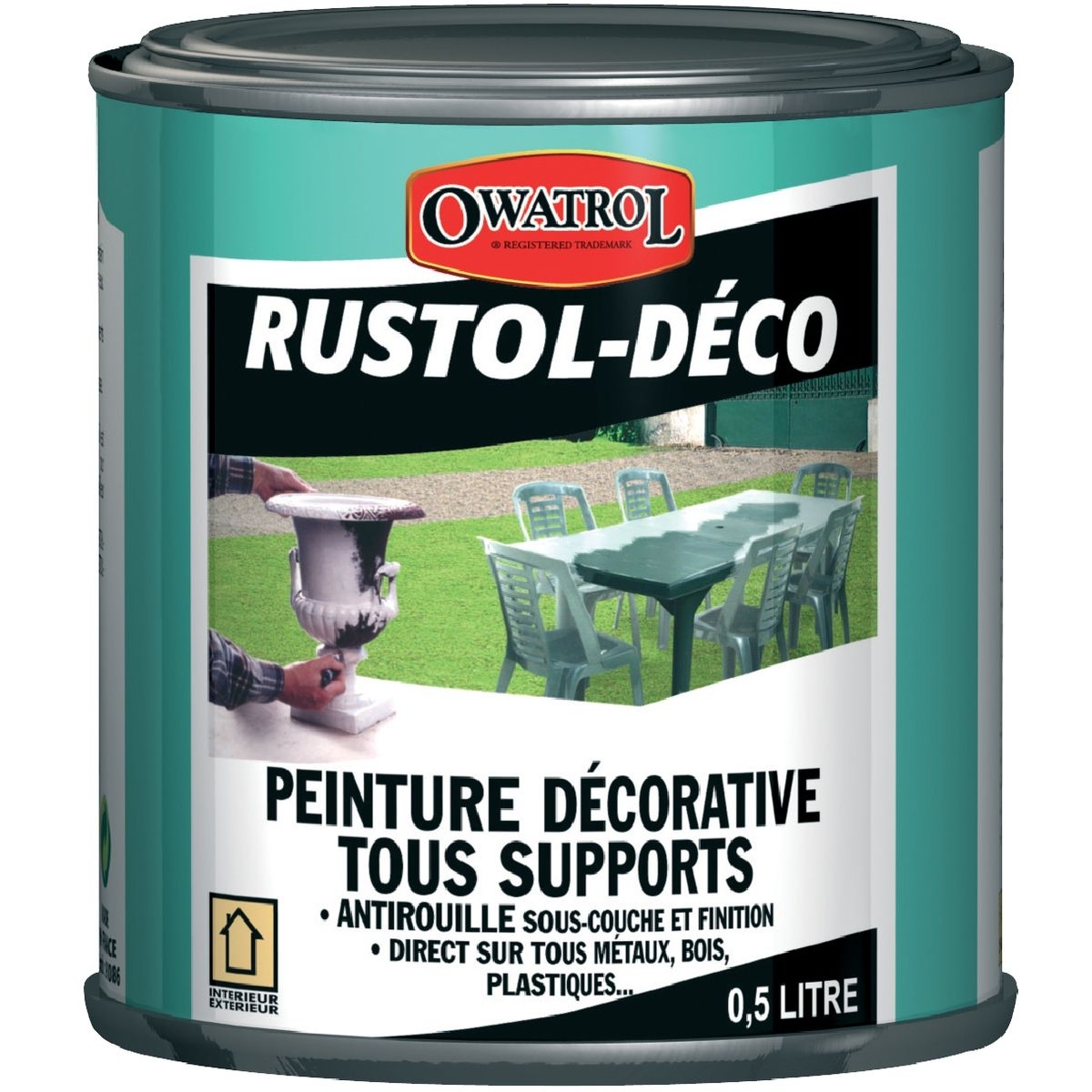 PEINTURE ANTI-ROUILLE RUSTOL DÉCO TOUS SUPPORTS