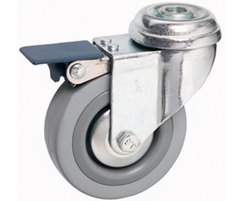 ROULETTE NOVOPLEX Ø50 OEIL 10 CAOUTCHOUC GRIS CHARGE 40KG