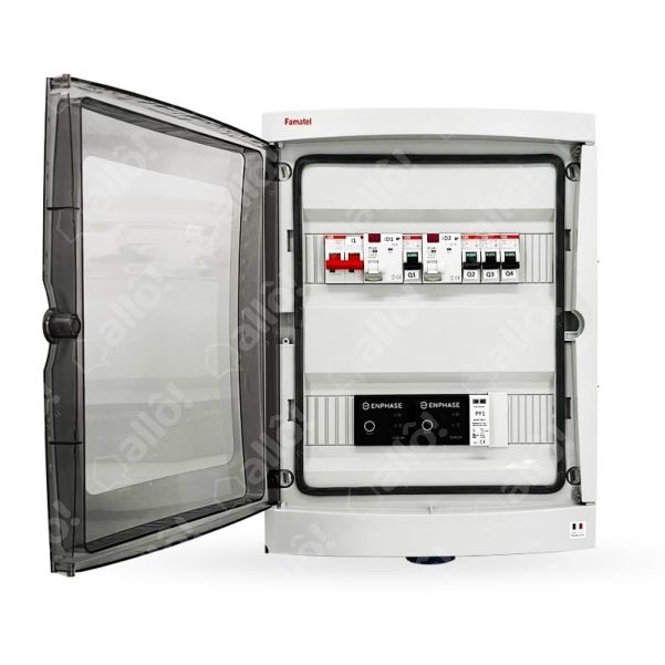 COFFRET AC DE 4 A 6KW 2X20A / 230V AVEC 2QRELAY