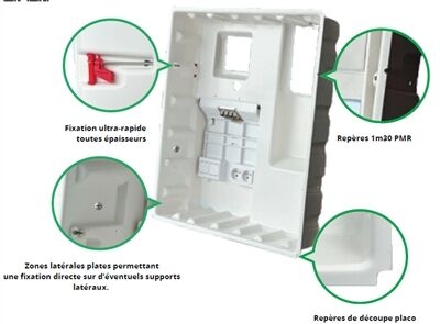 BAC ENCASTREMENT THERMOFORME 2 TRAVEES 4 RANGEES PAR 10