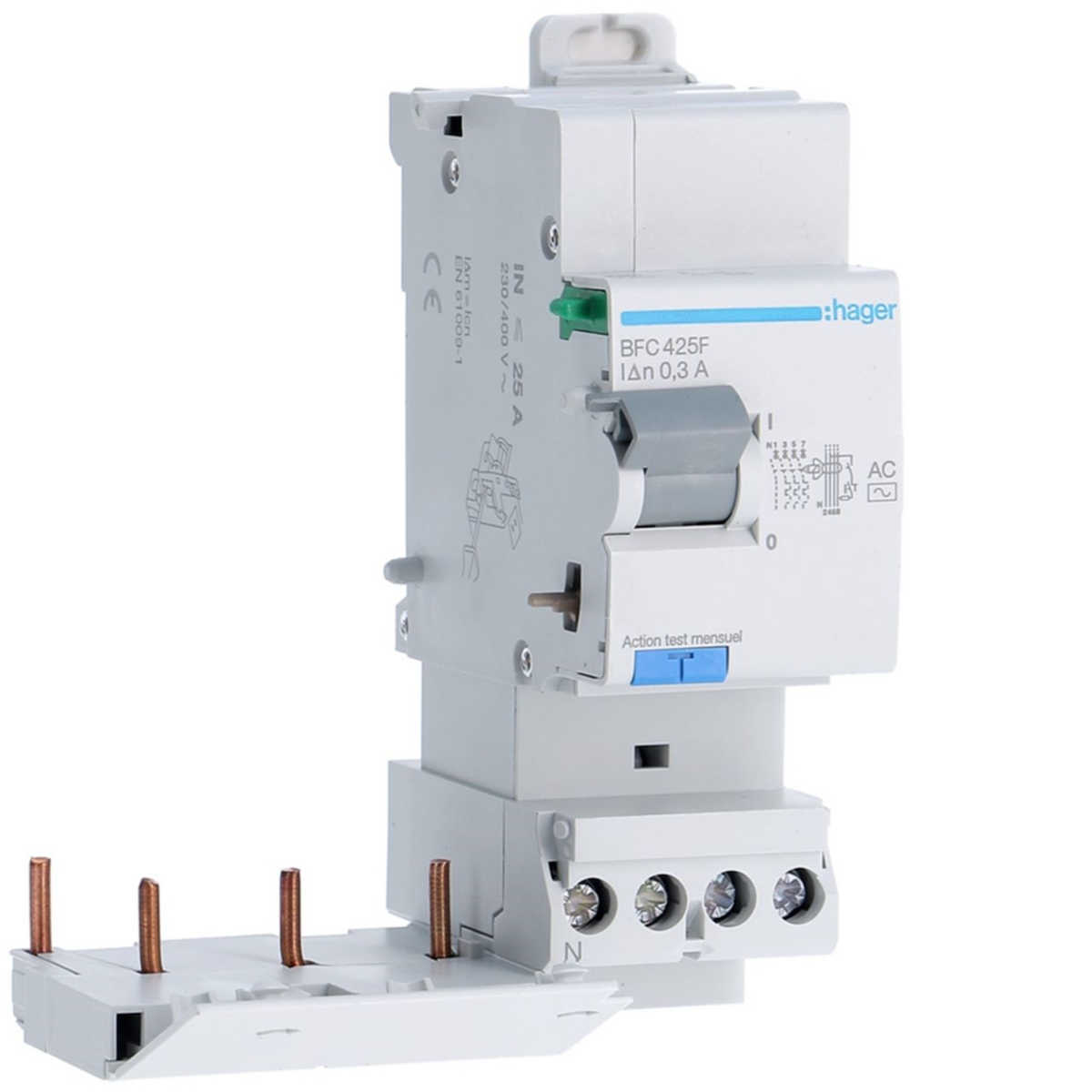 BLOC DIFFERENTIEL 3P+N 25A 300MA TYPE AC