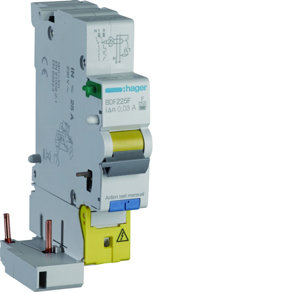 BLOC DIFFERENTIEL 2P 25A 30MA TYPE F