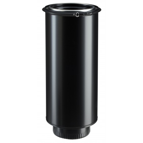 ELEMENT DROIT DE FINITION Ø 150 TZ A 100 EMAIL NOIR MAT