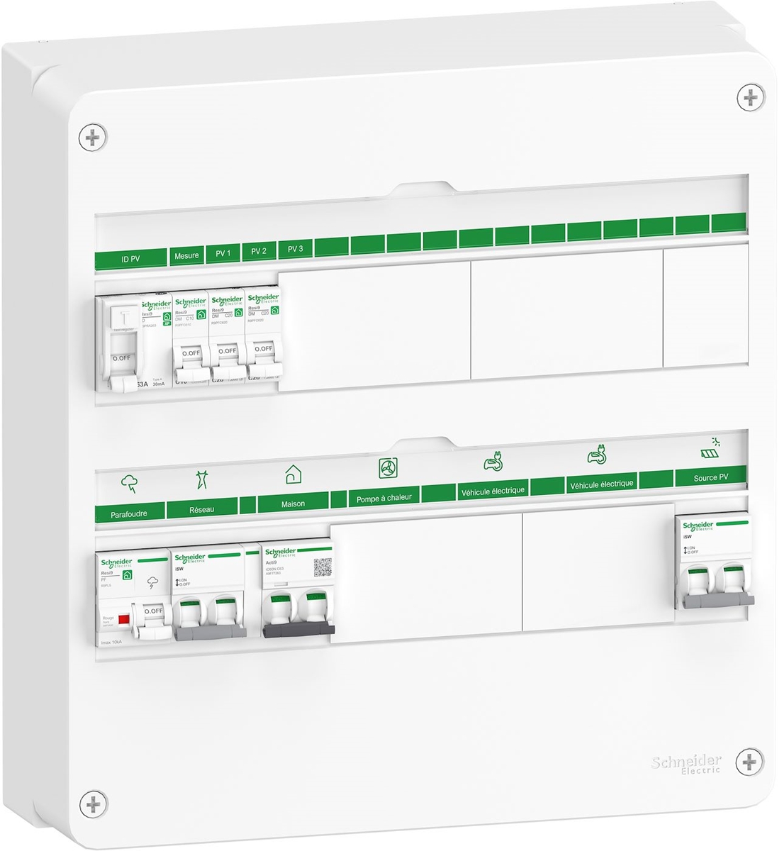 COFFRET PV AC - MONO 4-6 KWC - MICRO ONDULEURS - 18MOD. 2 RANGEES