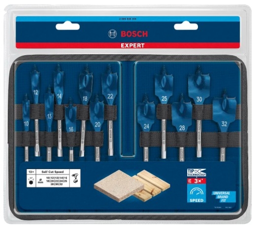 TROUSSE DE 13 MECHES A BOIS PLATES SELFCUT SPEED