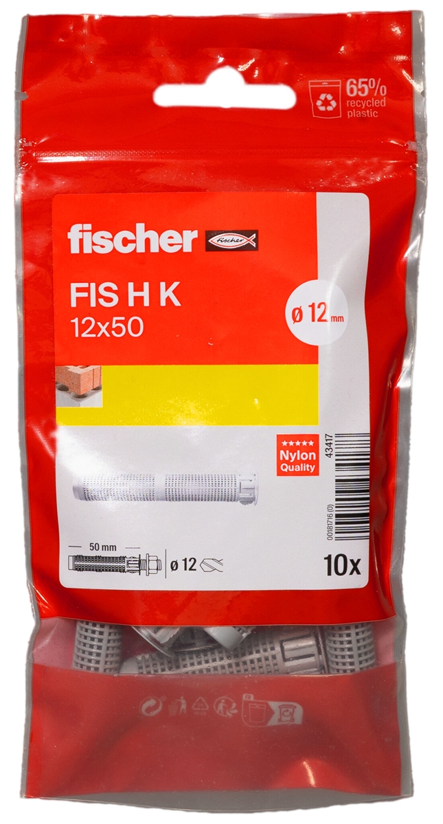SACHET DE 10 TAMIS FIS HK Ø12 X 50MM