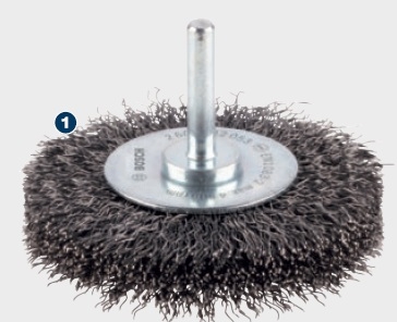 BROSSE CIRCULAIRE POUR PERCEUSE Ø75MM FILS ONDULES TIGE 6MM