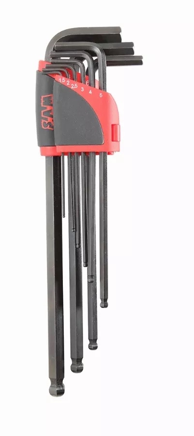 JEU DE 9 CLES MALES EXTRA- LONGUES BOULE 67AR9AL