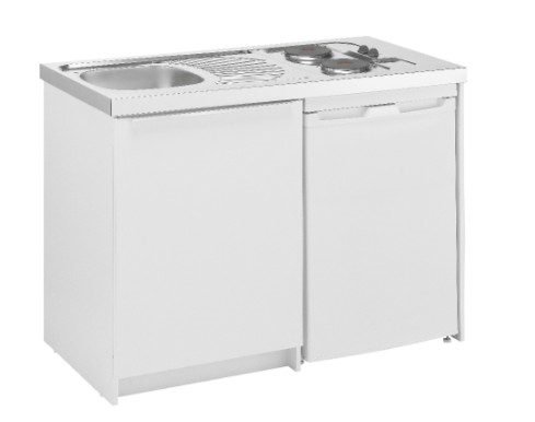 MEUBLE BLANC 60CM 1 PORTE POUR CUISINETTE AVEC FILEUR AMOVIBLE