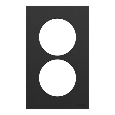 ODACE 2 - PLAQUE 1P ENTRAXE 57 NOIR ONYX