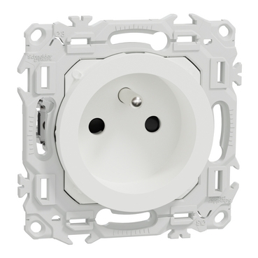 ODACE 2 - PRISE 2P+T RENO À GRIFFES BLANC