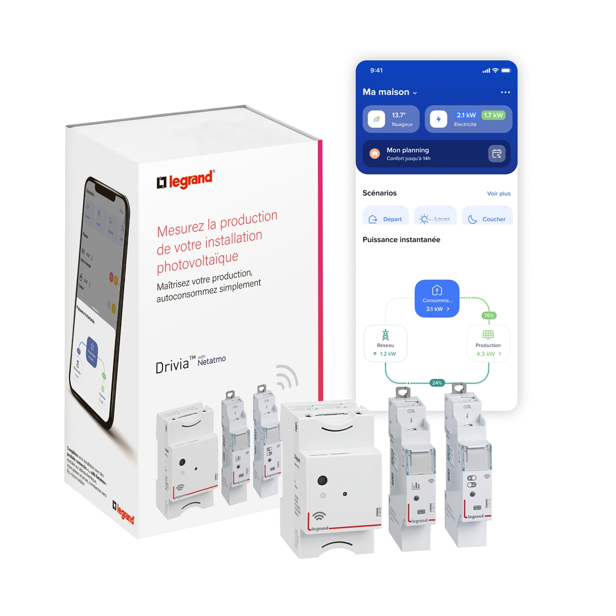 PACK DRIVIA  NETATMO - MESURER PROD. SOLAIRE RESI MONO