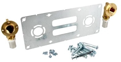 PLATINE À CARRÉ - PAROI MINCE ENTRAXE