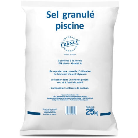 SEL PISCINE POUDRE 25KG SCP