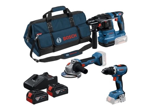 KIT 3 OUTILS 18V VISSEUSE GSR18V-65 + PERFO GBH18V22 +