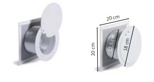 KIT D'ENTREE D'AIR Ø 125 MM LAQUE BLANC P/POELE BOIS