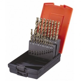 COFFRET ABS DE 25 FORETS INOX HSS COBALT 5%