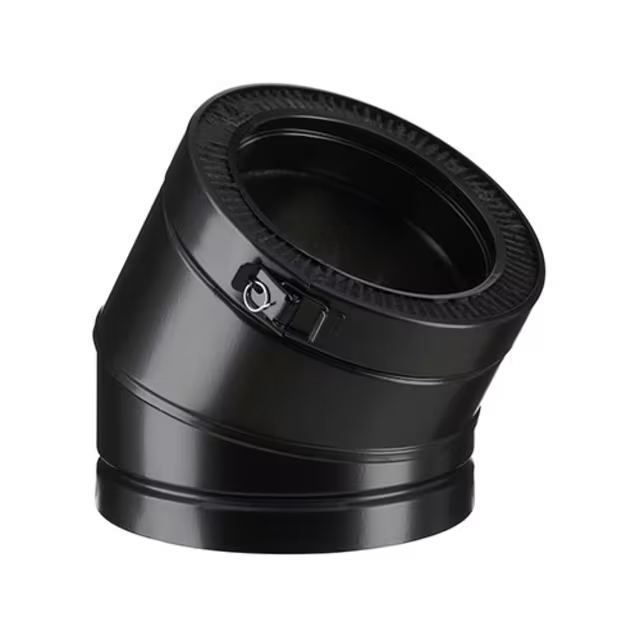 COUDE 30° Ø 180 TI NOIR MAT