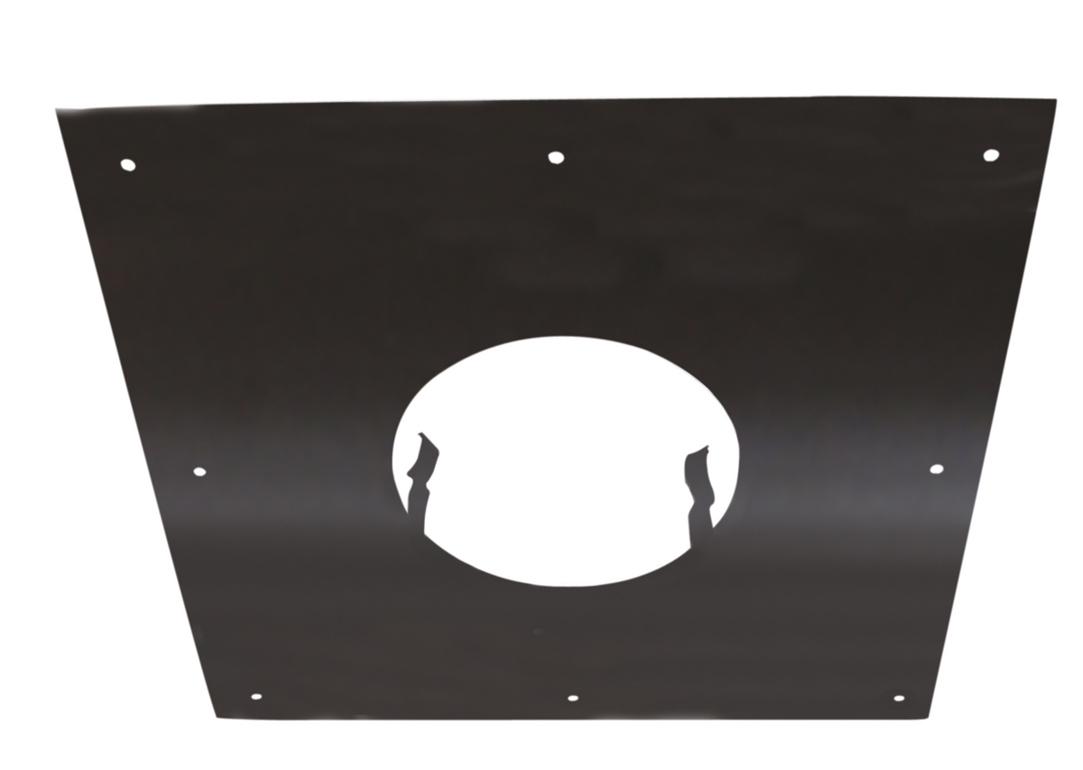 PLAQUE PROPRETE NOIRE 300X300MM TUYAU Ø80MM