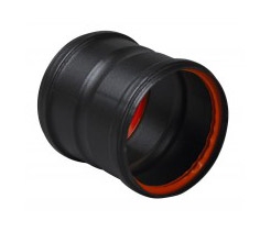 CONDUIT PELLETS 12CM FF Ø 80 EMAIL NOIR MAT + JOINTS VITON