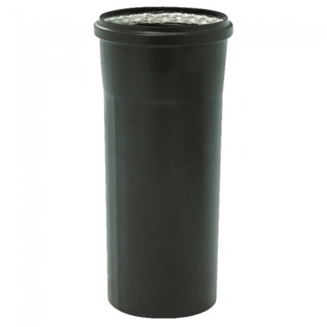 CONDUIT PELLETS 15CM FM Ø 80 EMAIL NOIR MAT + JOINT VITON