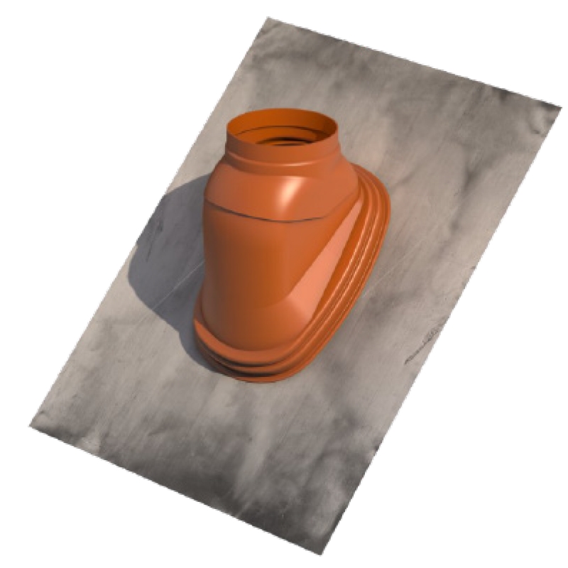 SOLIN TOIT 5 A 25° OCRE PLOMB NATUREL LARGE D80/125MM