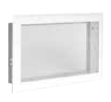 GRILLE DÉCOMPRESSION HOTTE 345X195 AVEC PRÉCADRE 307X157