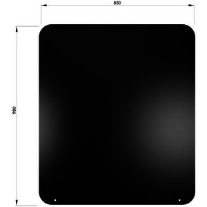 PLAQUE PROTECTION DE PLANCHER 98 X 85 CM EMAIL NOIR