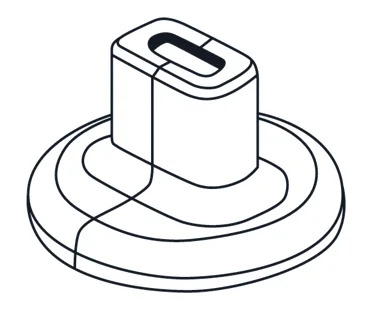 ROSETTE POUR BASE DE PIED SUPPORT