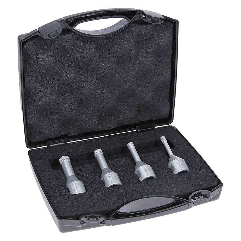 COFFRET DE 4 FORETS DIAMANTE M14 A SEC  DRY SPEED SET Ø 6/8/10/12