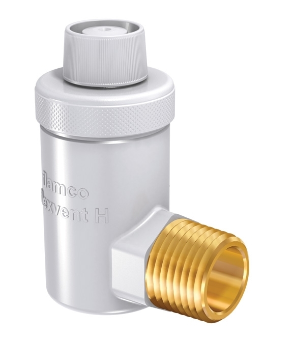 PURGEUR AUTOMATIQUE À FLOTTEUR D'ÉQUERRE 1/2'' MÂLE BLANC POUR RADIATEUR