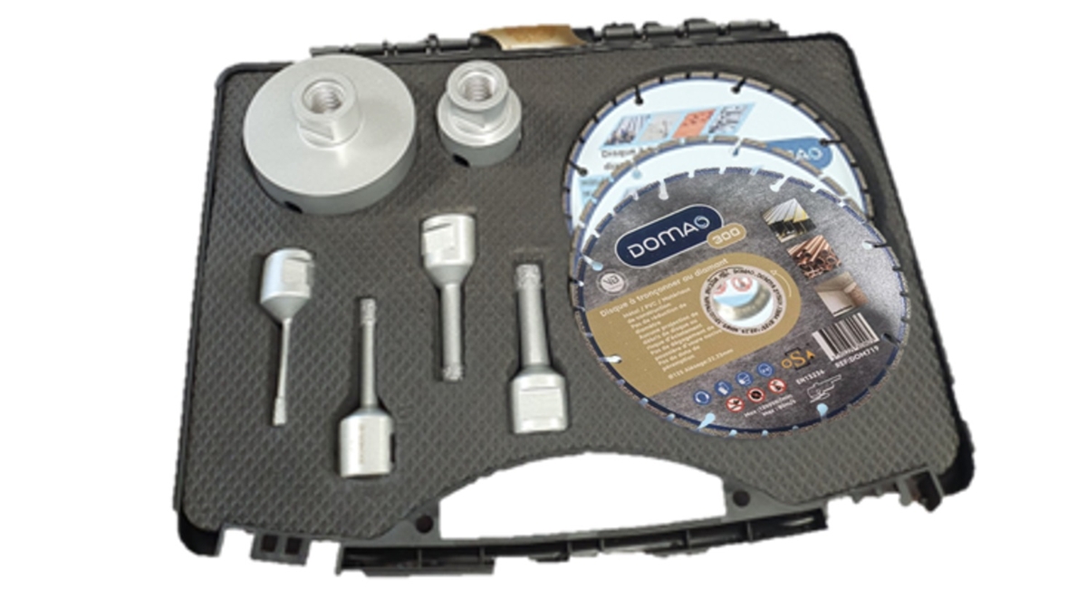 COFFRET DE 6 TREPANS DIAMANT A SEC M14 Ø.6/8/10/12/35/68