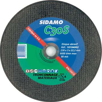 MEULE DE TRONÇONNAGE À MOYEU DÉPORTÉ POUR MACHINES PORTATIVES