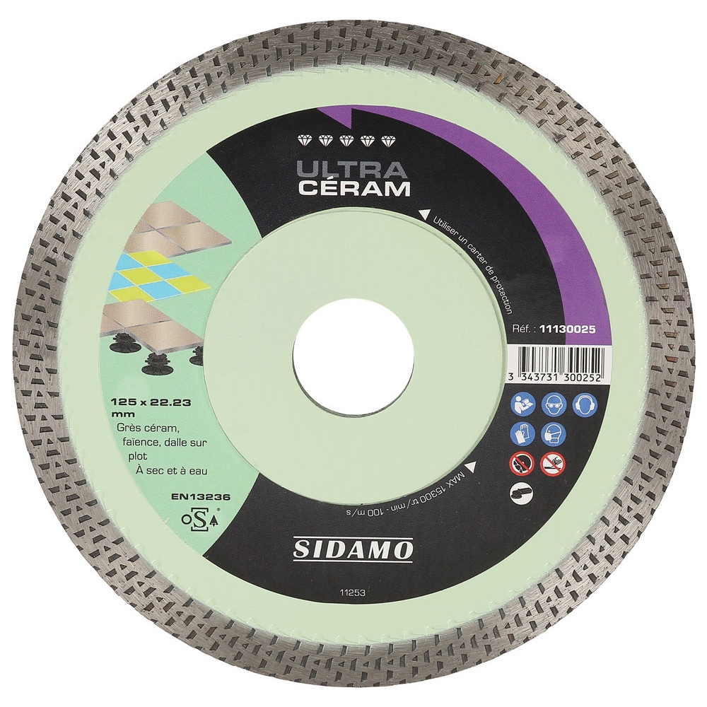 DISQUE DIAMANT ULTRA CERAM Ø 125MM X 22,2MM