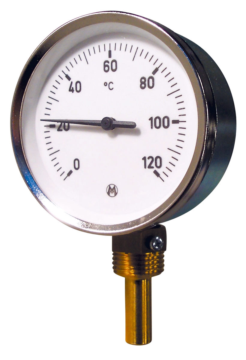 THERMOMETRE AXIAL CADRAN 80MM PLONGEUR