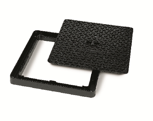 TAMPON HYDRAULIQUE FONTE B125 330X330 - CADRE+REGARD