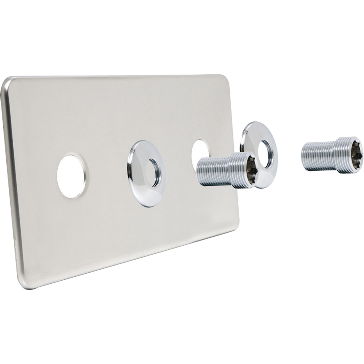 CACHE INOX ENTRAXE 150MM POUR ROBIFIX