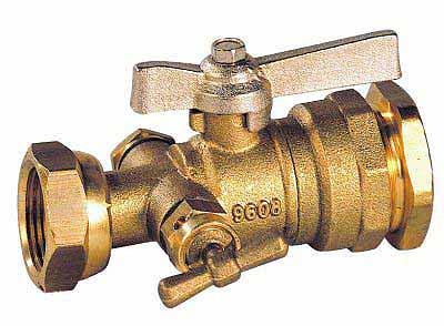 VANNE APRÉS COMPTEUR POUR PE À ÉCROU 20 X 27 AVEC PURGE - 657