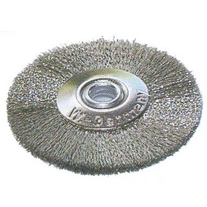 BROSSE CIRCULAIRE AVEC ALÉSAGE 20MM FIL ACIER 0.3MM 2 RANGS