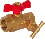 VANNE SPHÈRE À PURGE FF - MANETTE PAPILLON SÉRIE 560