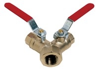 VANNE DOUBLE SPHERE EN Y 20X27 FEM SORTIE 15X21