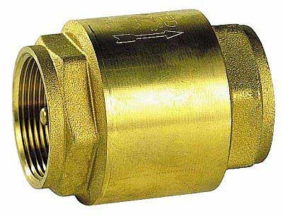 CLAPET ANTI-RETOUR 15X21 F/F OBTURATEUR LAITON/INOX REF 3050