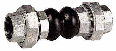 COMPENSATEUR DE DILATATION À RACCORD UNION FF GALVANISÉ DOUBLE ONDE SÉRIE 1504