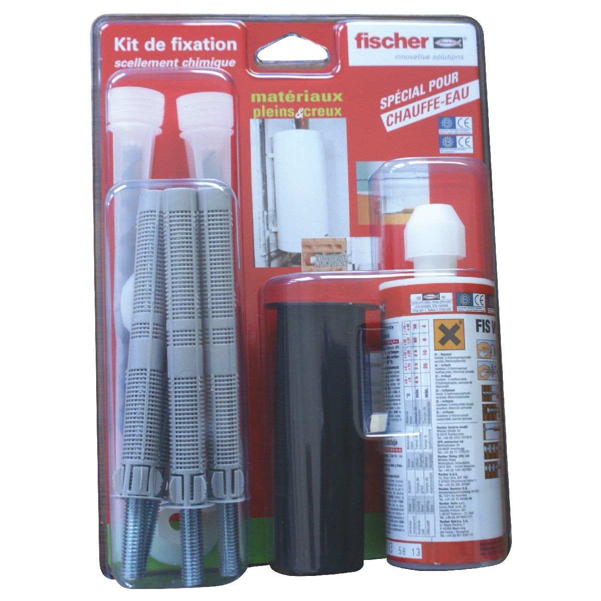 KIT FIXATION CHAUFFE-EAU SCELLEMENT CHIMIQUE