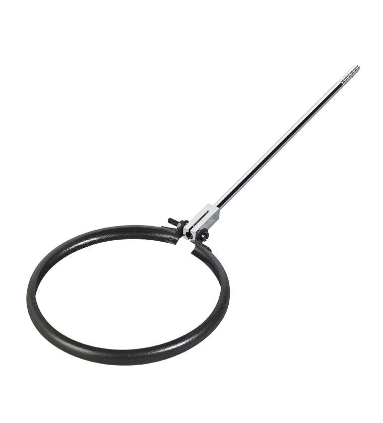 COLLIER MURAL EMAIL NOIR MAT + TIGE 25CM Ø97MM