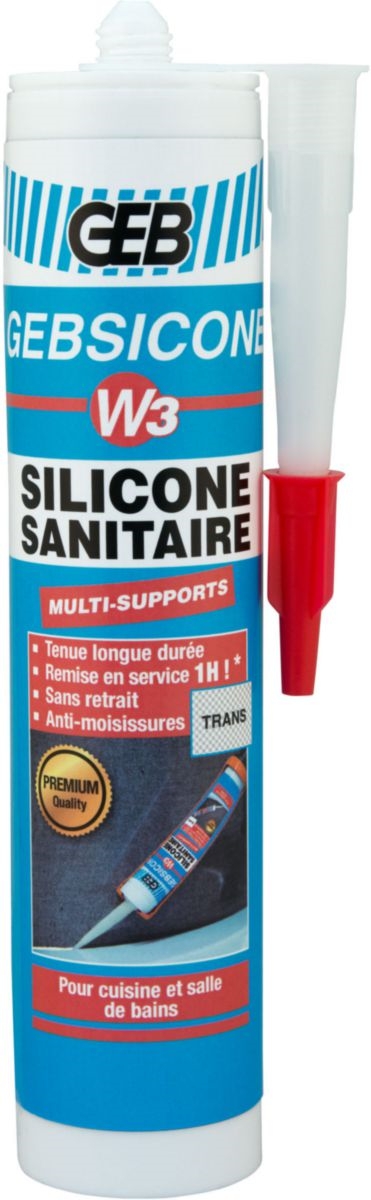 GEBSICONE W3 CARTOUCHE 280ML TRANSLUCIDE